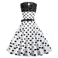 Ženske 1950-ih Vintage Swing haljina Dots Clace mamurska haljina za zabavu