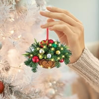 Ukrasi imica pre osvijetljenih umjetnih božićnih visećih košarica privjesak božićni ukrasi za božić viseći poklon ukrasa