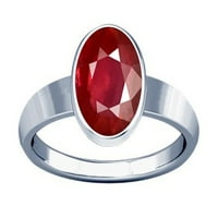 Divya Shakti 5.25-5. Carat Ruby Plain dizajnerski prsten