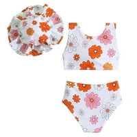 ROVGA kupaći kostim za djevojke Ljeto Todler bez rukava cvjetni otisci vrhovi kratkih hlača Dvostrana