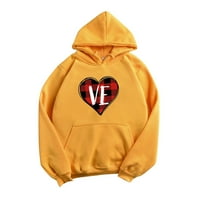 Slatka teen djevojka jesen jakna casual kockica za crtanje zip up y6578k hoodie sa džepnim unise zaljubljenim
