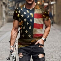 Muška majica Dan neovisnosti Ljetni modni casual okrugli vrat 3D digitalni tisak majica kratkih rukava