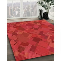 Ahgly Company Trgovi u zatvorenom trgu uzorcili su tepihe crvene površine, 4 'kvadrat