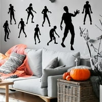 Noć vještica crne zombi zidne naljepnice Halloween 3D zidne naljepnice Početna Dekor