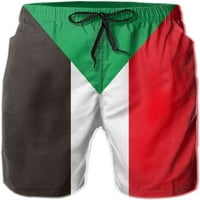 Muška sudanska zastava Swim deblice Brzo suho Swim Shorts Ležerne prilike na plaži Kratke hlače S-3XL