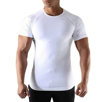 Zuwimk T majice za muškarce, muška majica kratkih rukava casual top tee classic fit osnovne majice bijela,
