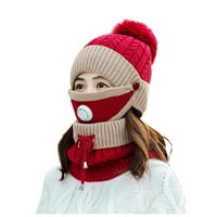 Kape za žene Dame Fashion Winter Warm i WindFort na šeširu Maska sa disanjem ustima na otvorenom Trodijelni