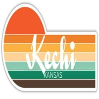 Kechi Kansas naljepnica Retro Vintage Sunset City 70s Estetski dizajn