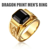 Novi stil zmajskog uzorka Dijamantni prsten za muškarce Retro Prikaži ličnost