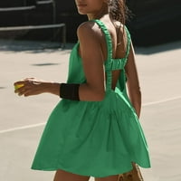 Prodavač FOPP-a Ženski tenis haljina vježba mini haljina s ugrađenim grudnjakom i šorcama bez rukava