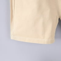 Ležerna odjeća za dječake kratkih rukava majica s kratkim rukavima dva set dječjeg džepnog košulja i kratkih hlača
