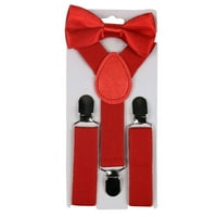 Temacd set suspender kravata bombona boja Y-oblik dječake Djevojke podesivi vezni za vezanje za svakodnevno