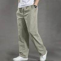 Lilgiuy muške teretne pantalone tanke čvrste pravne hlače Ležerne prilike na otvorenom Sportske kombinezone
