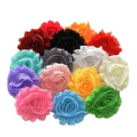 Shabby cvijeće šifonske tkanine ruže od tih boja tiskani DIY priključci za kosu Shabby Chiffon Cvjetovi