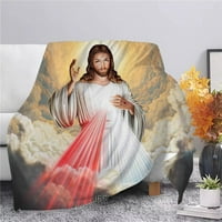 Christianity Flannel Blaket Jesus God Sherpa pokrivač Modni bacanje pokrivač za odrasle Novogodišnji