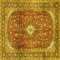 Ahgly Firma Machine Persible Centra Perzijski žuti Tradicionalni prostirke, 7 'Trg