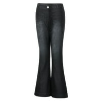 Traperice za žene plus veličine casual solid color comfy srednje ustanove hlače za žene moda Slim Fit
