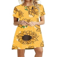 Žene Ljeto majica s kratkim rukavima Labava haljina Party Casual Beach Tunic Sunderss