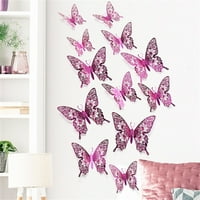 Rnemite-Amo ponude! Zidni dekor zidne naljepnice 3D boja stereo leptir ličnosti kreativni dnevni boravak