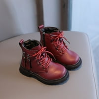 CETHRIO Girls Boots 15 mjeseci-6 godina na vinu za čišćenje Zimske topline cipele za malinu veličine 26