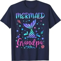 Rođendanska mermaid djed odgovara porodici Bday Party Squad majica