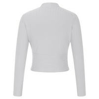 Ženski vrhovi dugih rukava Ženska moda Jesenja labava bluza s dugim rukavima V-izrez Ležerne prilike pulover bluze