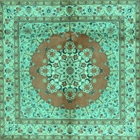 Ahgly Company Zatvoreni kvadrat Perzijski tirkizni plavi tradicionalni prostirke, 6 'Trg