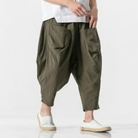 Ležerne pantalone za muškarce muške vitke ravne pamučne pamučne pantalone Ljetne casual pantalone muške