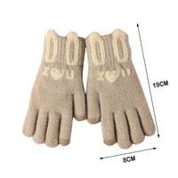 Aaiymet muške rukavice zimske pletene guste tople odrasle odrasle boje pet prstiju tople rukavice