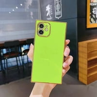 Toyella Square Electroplating Mobile Cuse Case Desni kut Anti-Drop Matcha Color Iphone12Pro max