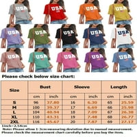 Niveer Women T-majica Crew vrat ljetni vrhovi Pismo tiskane majice Prozračivo pulover kratki rukav tunik