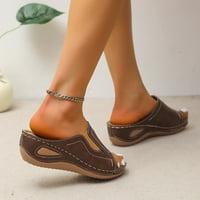 JSAierl ortopedske sandale za žene Ležerne prilike Letnje Peep toe Sandale Comfy luk potporni sandale