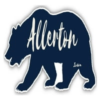 Allerton Iowa suvenir Vinil naljepnica za naljepnicu Medvjed dizajn