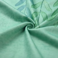 Ljetna bluza Ženska modna tiskana majica s kratkim rukavima Tunički bluza Tops Ladies Top Green 2xl