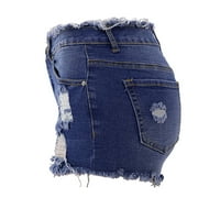 Traper Hotsas Ženske umetne Jeans Hotcsurs za žene Granine sirovine Hlače Srednje strukske ljetne hlače