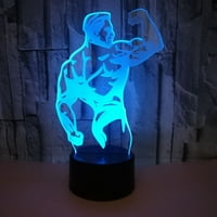 Wekity 3D kreativna noćna svjetlost USB napajana 7-boja LED svjetla, pogodna za dječju dar ukras za