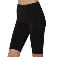 Ženske ljetne kratke hlače Yoga gamaše fitnes trčanje teretana čvrste sportske hlače crna 6