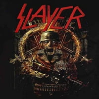 Slayer majica Tvrdi poklopac Komični bok Logotip muški crni XS-5XL dvostrani