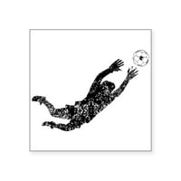 Cafepress - Vintage Soccer Golman naljepnica - Square naljepnica 3 3