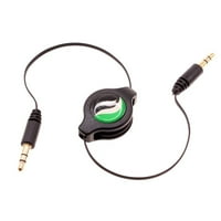 Uvlačivi AU kabelski adapter automobili stereo aux-in audio kabel zvučnik Jack Wire Crna Y1N za AT &
