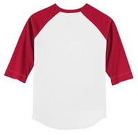 TODDLER TINGY TORUKAT WHITE CRVENO LOS Angeles Angels Base Stripe 3 majica sa 4 rukava