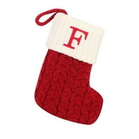 Prinxy ženske i muške čarape, božićno pismo ispisano čarapa od vune privjeske božićne ukrase poklon