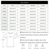 Ženski bluze Ženski modni ispis kratkih rukava s kratkim rukavima V-izrez bijeli XL