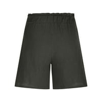 Oslinske ženske ljetne modne hlače za slobodno vrijeme sportske kratke hlače džep elastični visoki struk
