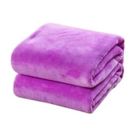 Čista boja Flannel Fleece pokrivač kauč od punog boja pokrivač pokrivač 100x