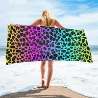 Modni 3D leopard uzorak uzorka za ispis mekih ručnika za plažu Udobnost plivanje MicroFiber Brzo suhog