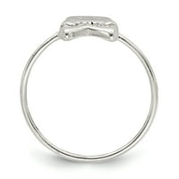 Sterling Silver Skull CrossBones Veličina prstena 6. Fini nakit za žene poklone za nju