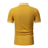 Muška polo košulja Regularna-Fit Preppy odjeća crna radna djela Golf Majica Yellow XL