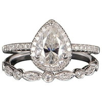 Izvrsni dijamantni prsten Elegantni prsten za rinestone prsten za prstenje za žene modni puni dijamantni