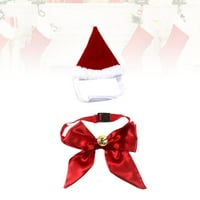 Set Pet Božićni šešir kravata Pet Hat Bowint TIE set Christmas Pet Bell Tie Pet Xmas kostimi